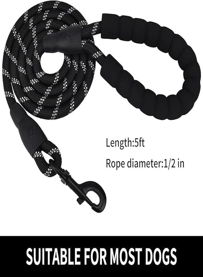 Kelexx Strong Reflective Dog Leash for Small Medium Large Dogs - Heavy-Duty Rope Lead with Soft Padded Handle, 360° Tangle-Free Swivel Clip, Durable & Safe for Night Walking - Image 3